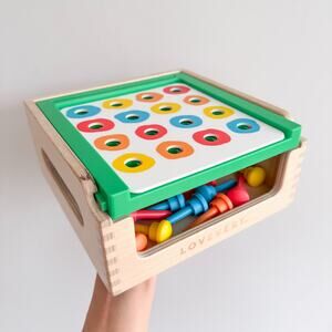 Lovevery Match And Tap Hammer Box Investigator Play Kit Cream